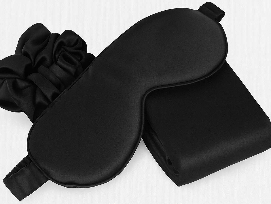 Silk Dreams Beauty Sleep Bundle - Jade Roller, Silk Pillowcase, Eye Mask & Scrunchie for Radiant Mornings