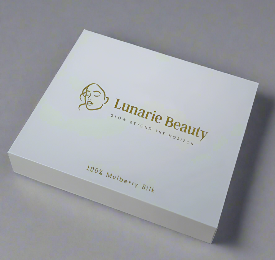 Lunar Lux Set - 100% Mulberry Silk Pillowcase, Eye Mask & Scrunchie Bundle for Beauty Sleep