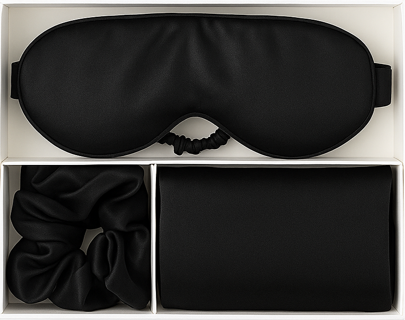 Silk Dreams Beauty Sleep Bundle - Jade Roller, Silk Pillowcase, Eye Mask & Scrunchie for Radiant Mornings