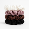 Complete Scrunchie Collection - 5 Premium Mulberry Silk Scrunchies for Healthy Hair