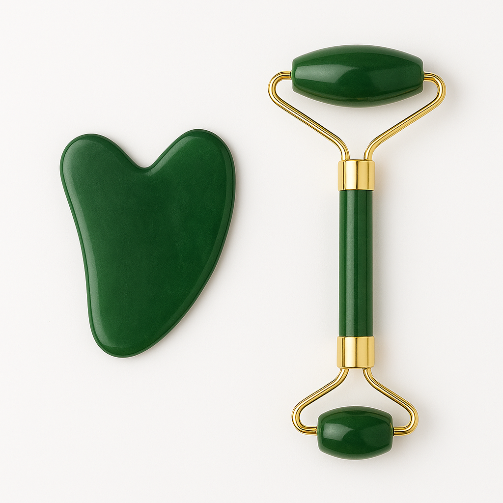 Jade Roller & Gua Sha Set | Reduce Puffiness and Glow Naturally
