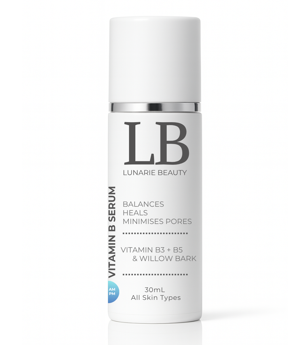 LB Lunarie Beauty Vitamin B Serum bottle on a white background